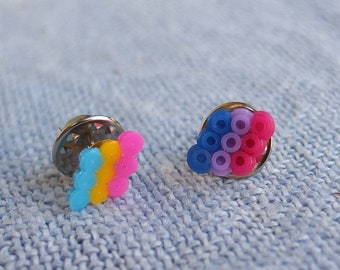 Pride Pin - Fuse Beads - Flag, 3 Colors - Made To Order