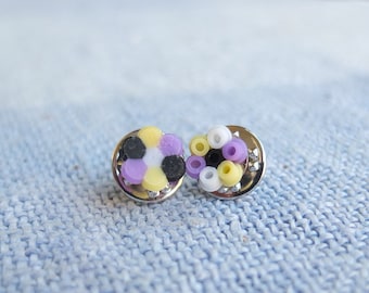 Pride Pin - Fuse Beads - Flowers, 3, 4 or 6 Colors - Made To Order