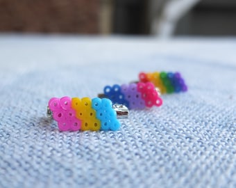 Pride Brooch - Fuse Beads - Flags, 3, 5 or 6 Colors - Made To Order