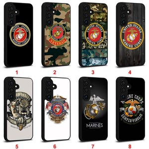 USMC Marine Samsung Case for Galaxy S20 S22 S23 S24 S25 Plus Ultra Note 10 20 Z Fold Flip Series Personalized Custom Phone Case #C