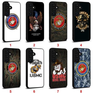 USMC Marine Samsung Case for Galaxy S20 S22 S23 S24 S25 Plus Ultra Note 10 20 Z Fold Flip Series Personalized Custom Phone Case #A