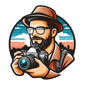 Photographer Png Digital File | Clipart Photography | Photography Logo | Artistic Photography | Photographer icon Print On Demand