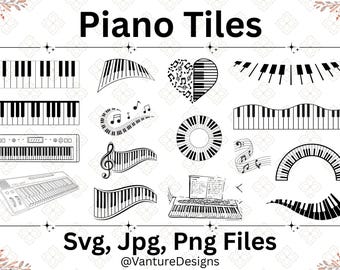 Piano Svg Bundle, Piano Svg, Piano Clipart, Piano Notes, Piano Digital Files, Cricut Cut File, Commercial Use, Digital Download