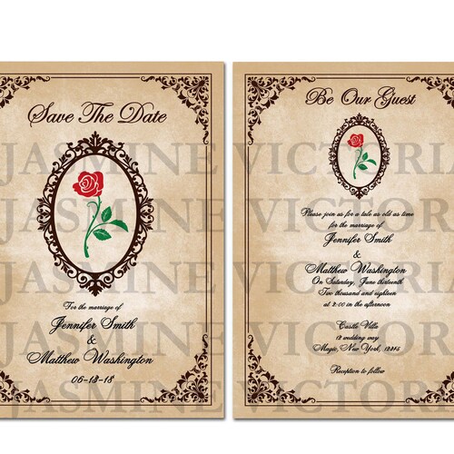 Be Our Guest Wedding Invitation Save the Date or RSVP - Etsy