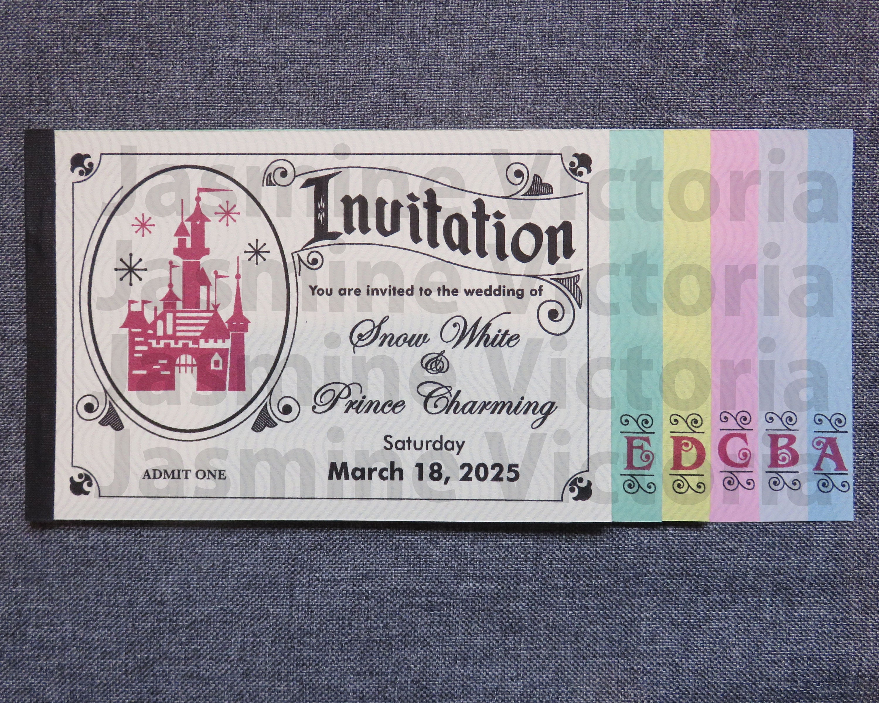 Vintage Disney Inspired E Ticket Wedding Invitation Booklet Etsy Vintage Disney Inspired E Ticket Wedding Invitation Booklet Etsy