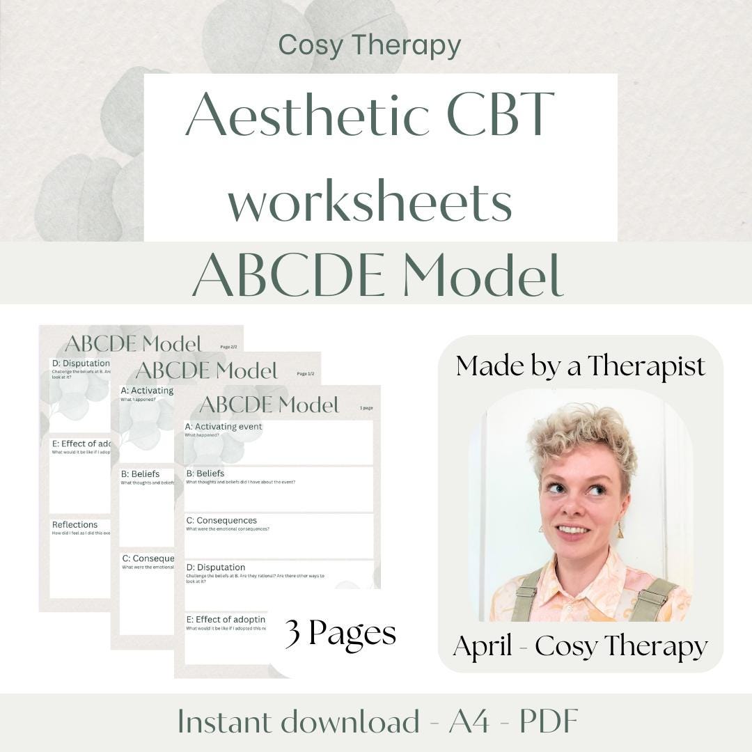 Powerpoint Template Abcde Cognitive Behavioral Therapy ABC Model