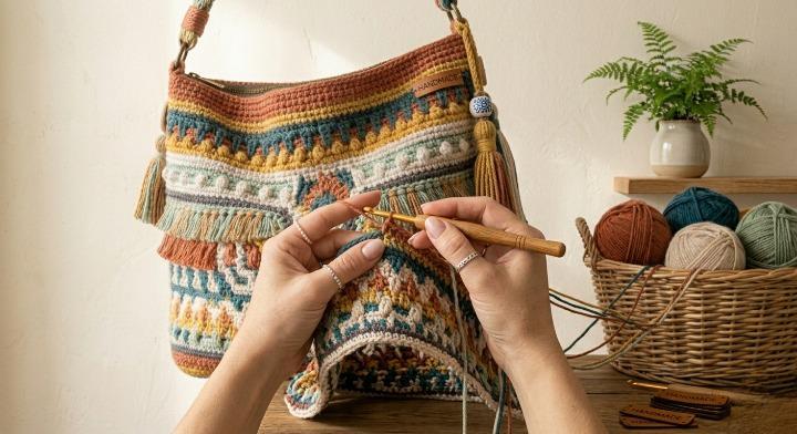 32 Boho Bag Crochet Patterns for Fringe, Florals, and Everyday Texture 20 Shoulder Bag Crochet Pattern Crochet Purse Pattern Boho