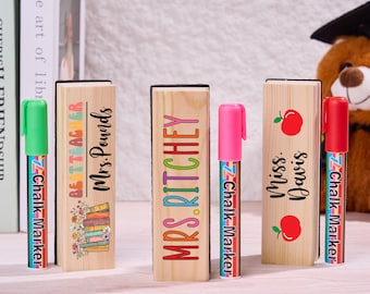 Borrador de pizarra personalizado para maestros, set de regalo de borrador de pizarra, regalos de agradecimiento para maestros, regalos de regreso a clases, regalo para nuevos maestros