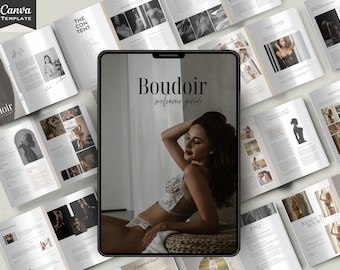 Editable Pre written Boudoir Session Guide, Canva template Boudoir, Marketing guide, Welcome guide Boudoir, Boudoir magazine, boudoir book