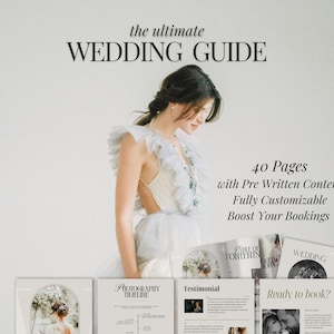 Canva Wedding Photography Welcome guide, Wedding Photography Pricing Guide Template, Photographer Client Guide, Photography Canva Template