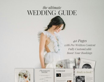 Canva Wedding Photography Welcome guide, Wedding Photography Pricing Guide Template, Photographer Client Guide, Photography Canva Template