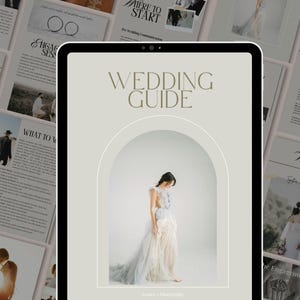 Modern Canva Wedding Photography Welcome guide, Wedding Photography Pricing Guide Template, pre written content, Photography Marketing Guide