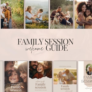 Family Session Welcome Guide | Canva Template | Pre-Written Photography Guide & Pricing Guide | Editable Photography Client Guide