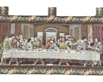 Vintage "Last Supper" Tapestry Wall Hanging (91x43 cm)
