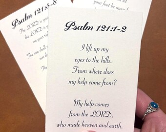 Psalm 121 Scripture Memory Cards / Bible Verse Memorization / Christian Scripture for Trust
