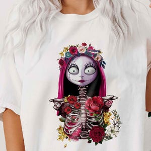 Sally Floral PNG File, Retro Halloween Png, Nightmare Christmas Png, Horror Character Png, Spooky Season Png, Horror Png, Instant Download