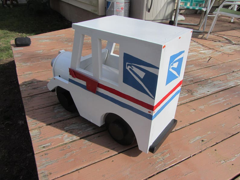 Handmade Custom Wooden Functional Mail Truck Mailbox Etsy