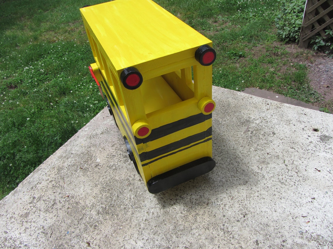 Handmade Custom Wooden Functional School Bus Mailbox Etsy