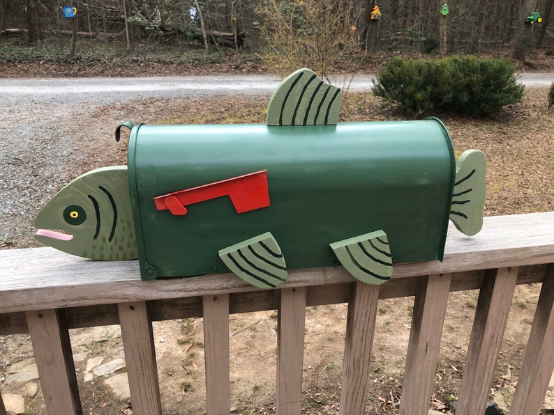 Handmade Custom Designed Fish Functional Mailbox Etsy