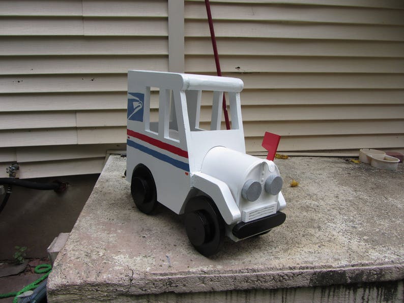 Handmade Custom Wooden Functional Mail Truck Mailbox Etsy