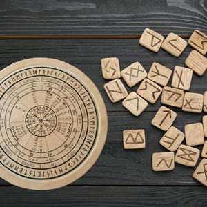 Mapa Astral e Círculo de Runas Personalizados - Quadro de Runas Astrológicas Personalizado - Amantes das Runas Vikings! Presente Personalizado