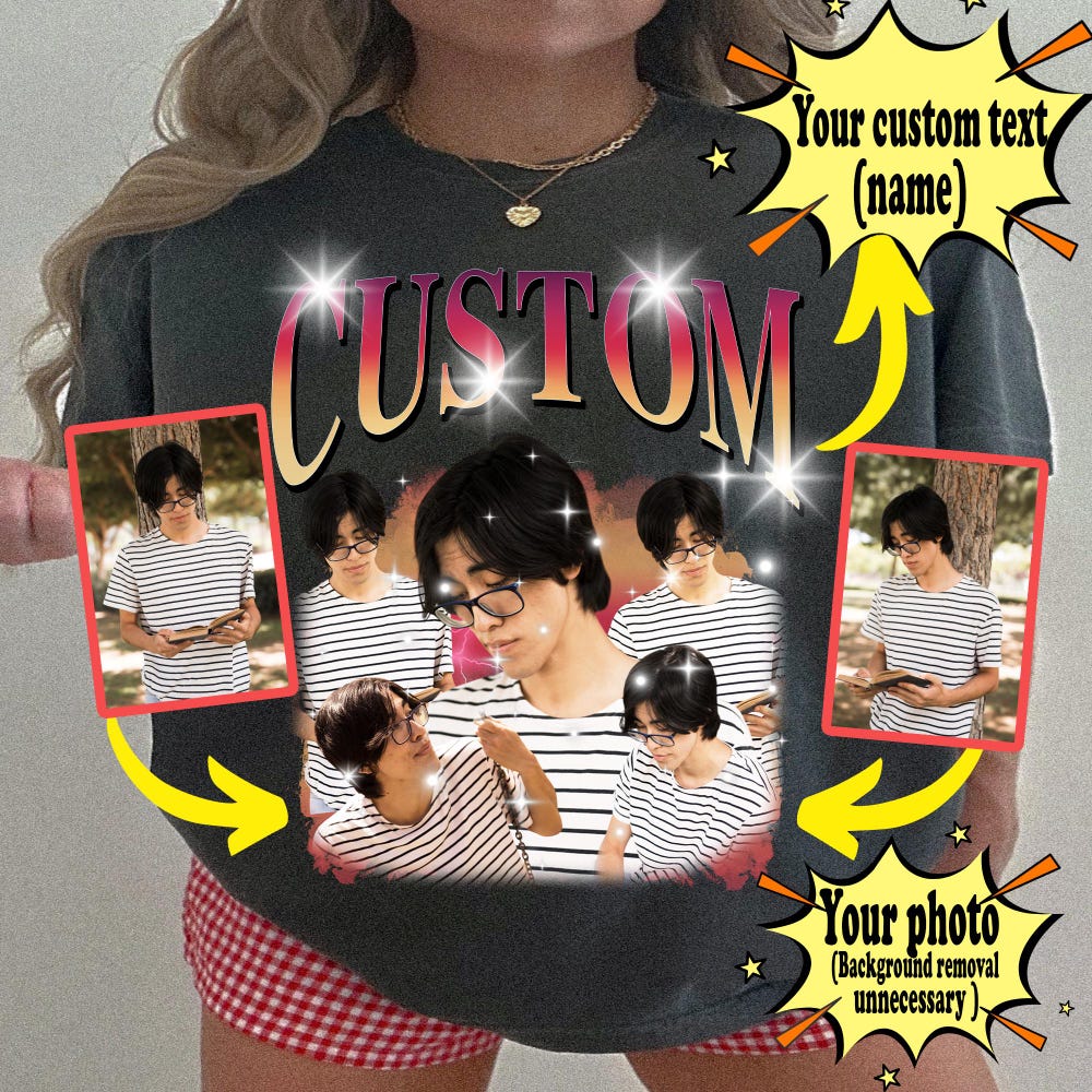 Printed Polo Shirts, Custom Photoshop T-Shirt, Bootleg Clothing, Rap Shirt, Streetwear, Personalized Gift, Custom Bootleg Tee