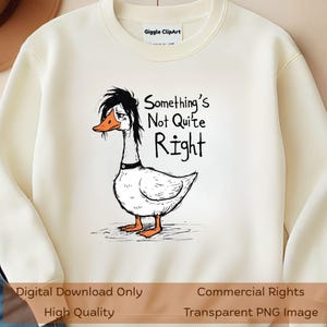 Sad Goose PNG: Funny Mental Health Graphic for T-Shirts & Mugs Digital Download