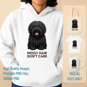 Puli Dog PNG - Small Dog Big Attitude Husky Puppy PNG, Funny Pet Lover Gift, Digital Canine Humor T-Shirt Design 300dpi
