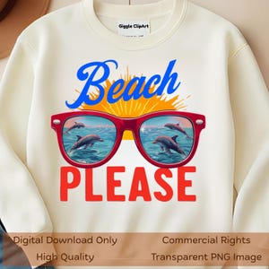 Clipart di occhiali da sole con delfino in formato PNG, vacanze estive e design di magliette con atmosfera da spiaggia, download digitale di una fuga tropicale