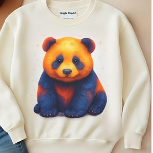 Colorful Panda Wall Art PNG & JPG – Kawaii Cute Panda T-Shirt, Mug, Wall Art for Instant Decor, Gifts