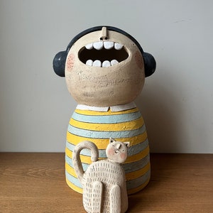 NEW! Ceramics Sculpture - Rocking With Music! - Etsy