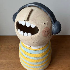NEW! Ceramics Sculpture - Rocking With Music! - Etsy