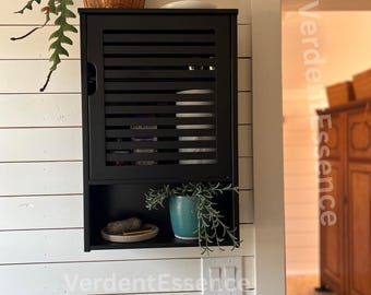 Bamboo Wall Mounted Medicine Cabinet With Adjustable Shelves | Storage Cabinet | Display Cabinet | Bathroom Cabinet | Storage Organization