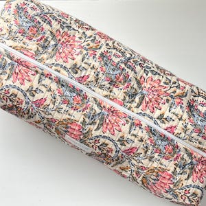 XL Hair Tool Bag, Quilted Hair Tool Bag, Floral Hair Tool Bag, Hair Tool Organizer, Fabric Hair Tool Bag, Floral Makeup Bag