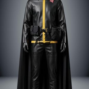 Elite Galactic Trooper Cosplay-dräkt: Konstläder, ullkappa, anpassad passform
