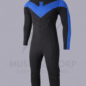 Inspired Nightwing Blue Handmade  Tactical Suit - Superhero Cosplay Costume