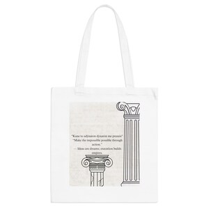 Inspirational Quote Tote Bag, Motivational Gift, Reusable Shopping Bag, Teacher Appreciation, Cute Canvas Tote
