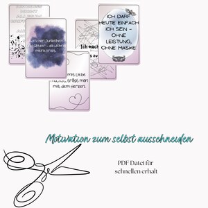 Cartes d'affirmation 40 dictons motivants Cartes de pleine conscience Cartes d'encouragement dictons positifs Dépression Fichier PDF à imprimer Amour de soi
