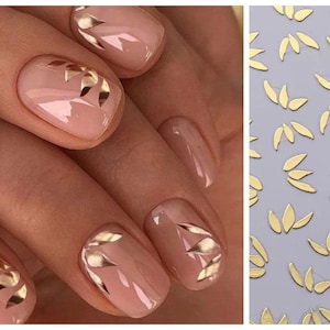 SWT-038 gold - Flower Nail Art Sticker 3D Self-Adhesive Nail Art Supplies, Colorful Flowers Nail, Nail Design, Cute Nail Sticker, DIY nails