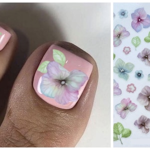 DP-1361 - Flower Nail Art Sticker 3D Self-Adhesive Nail Art Supplies, Colorful Flowers Nail, Nail Design, Cute Nail Sticker, DIY nails