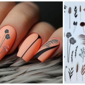 DP-1372 - Flower Nail Art Sticker 3D Self-Adhesive Nail Art Supplies, Colorful Flowers Nail, Nail Design, Cute Nail Sticker, DIY nails