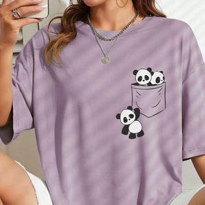 Panda in a Pocket Png, Panda Png, Panda Bear Png, Cute Panda Png, Peeking Panda Png, Adorable Animal Sublimation Design for Shirts