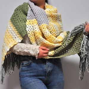 Large Extra Thick Unisex Winter Handmade Knitted Shawl Women Blanket Scarf Soft Ribbed Shoulder Wrap Christmas Gift