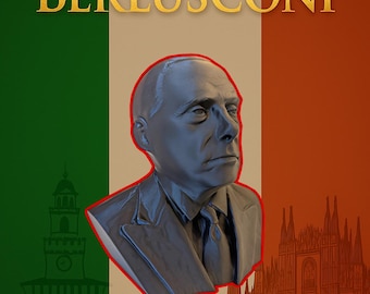 Bust of Silvio Berlusconi - Forza Italia