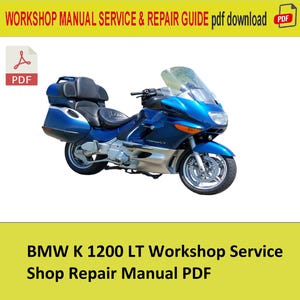 BMW K 1200 LT Workshop Service Shop Repair Manual PDF - Instant Download