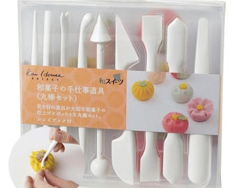 Wagashi Tools: Japanese Rolling Pin Set for Nerikiri & Mochi