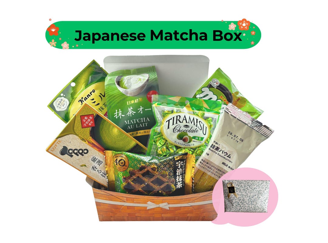 Japanese Matcha Gift Box – 7 Green Tea Snacks & Sweets From Japan