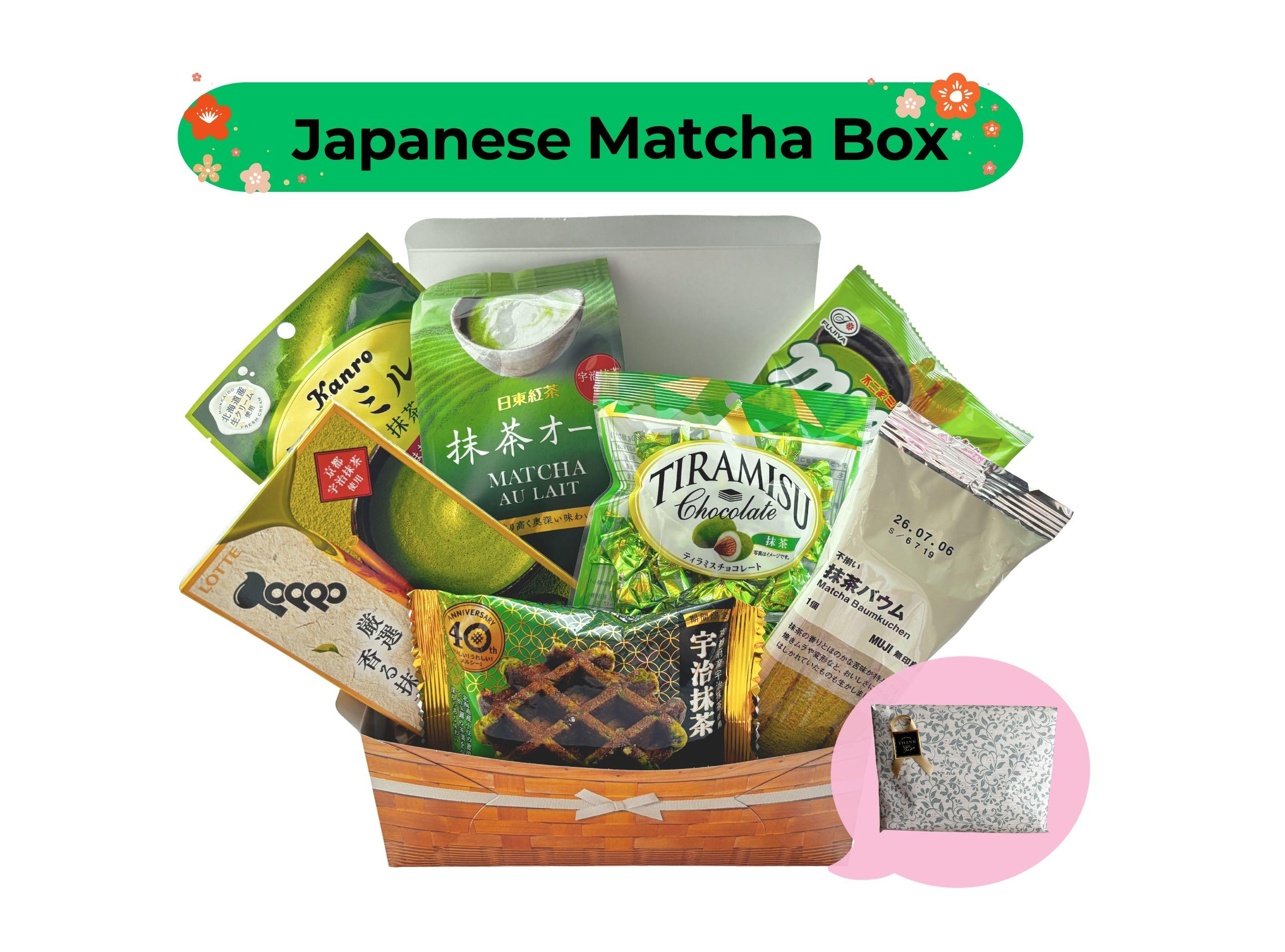 Japan Green 抹茶 3パックセット Japanese Matcha Gift Box – 7 Green Tea Snacks & Sweets From Japan