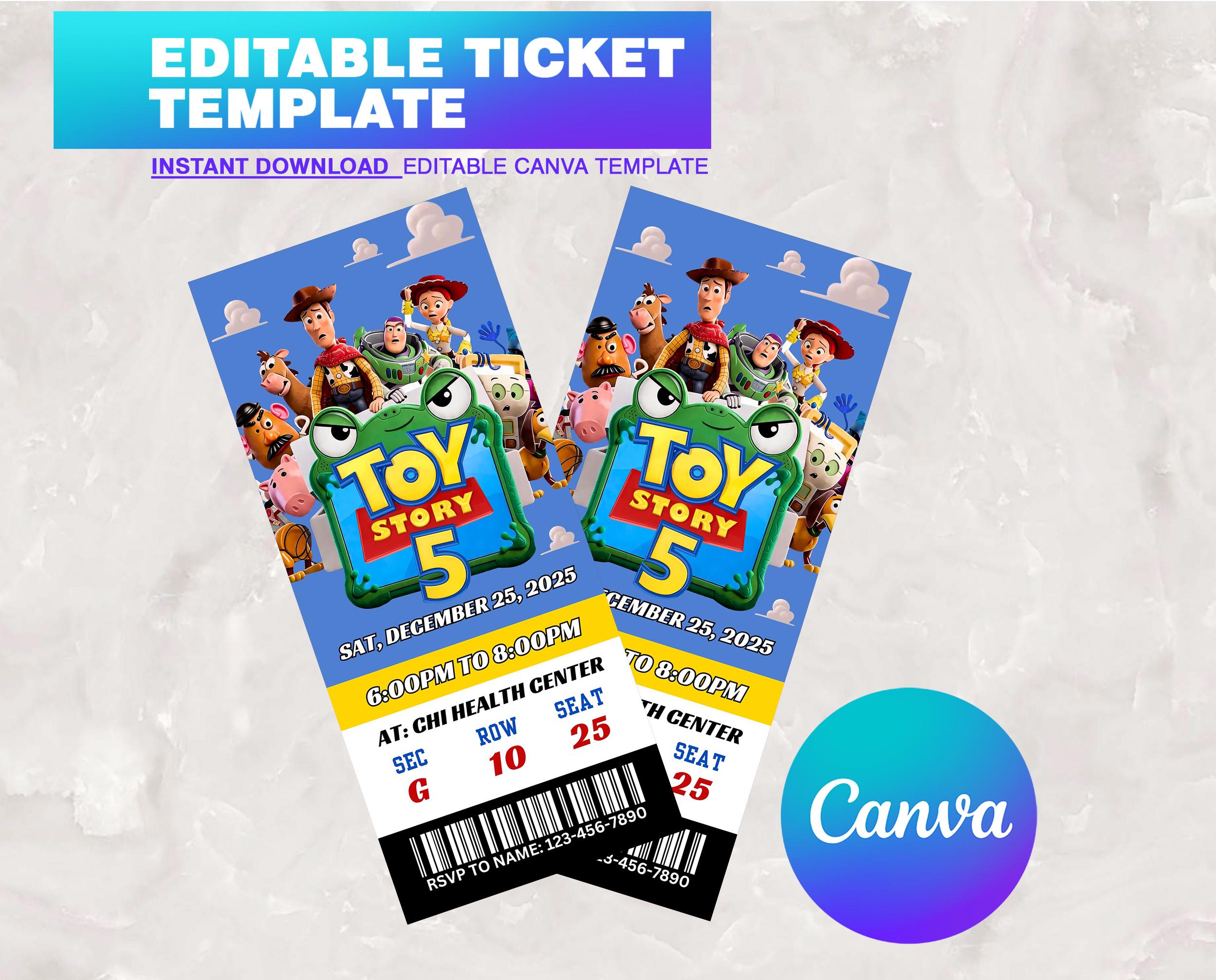 Movie Tickets Toy Story - Etsy