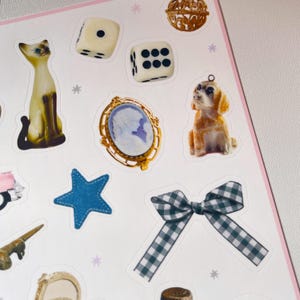 Trinket Girl Stickers • Aesthetic Sticker Sheet for Junk Journaling ...